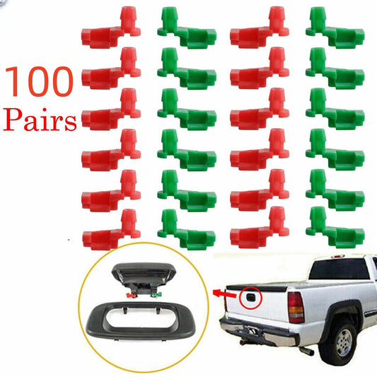 100Pairs Car Tailgate Handle Rod Clips LH RH for Chevy For Silverado 1999-2007 A