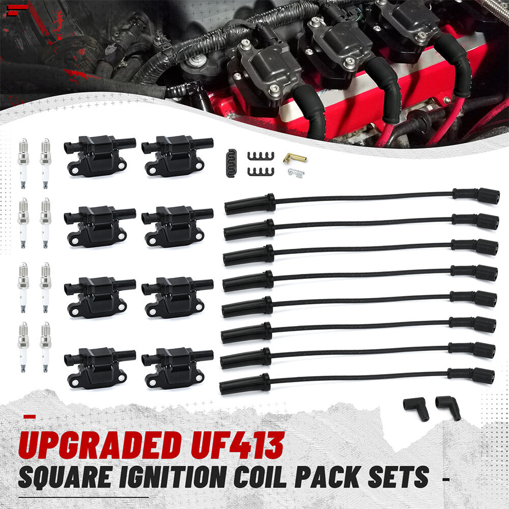 Spark Plugs And Wire And Coil Packs Ignition Coil Set For GM LSX LM7 4.8 5.3 5.7