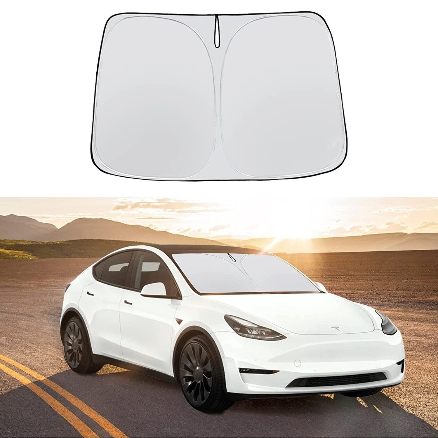 Custom Fit for Tesla Model 3 Y 2017-2023 Car Windshield Sun Shade Shield Cover