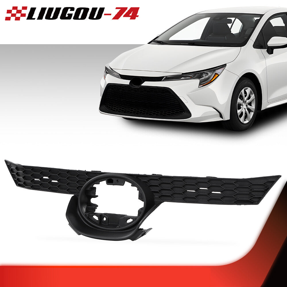 Front upper bumper grille radiator suitable for 2020-2022 for Toyota for Corolla LE XLE Black
