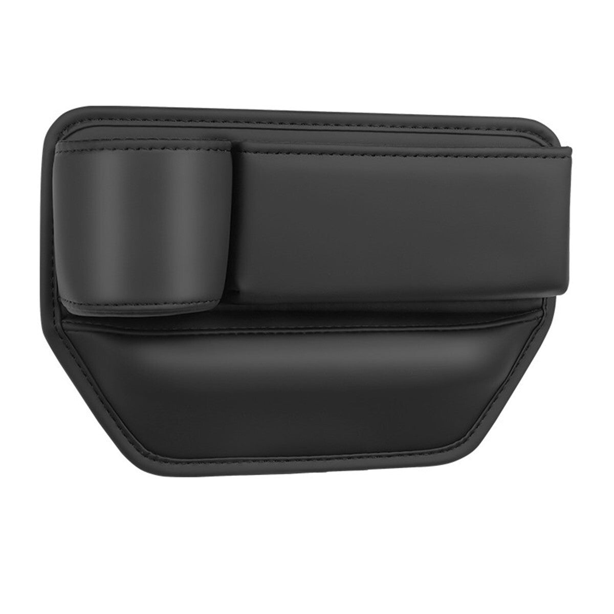 Left Side Car for Seat Gap Organizer PU Leather Cup Bottle Holder Storage Box Pocket