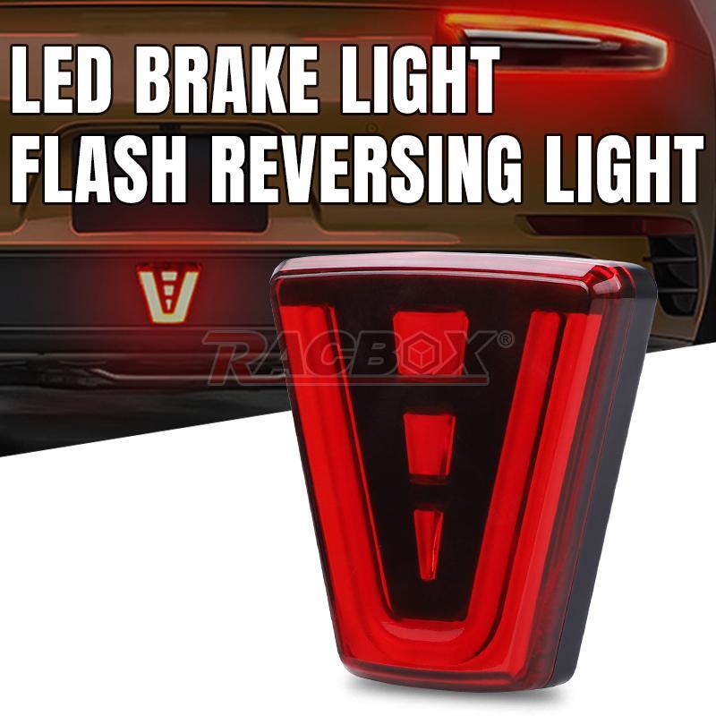 Universal Red Triangle Car LED Tail Brake Light Red +Bracket for Trucks Trailers