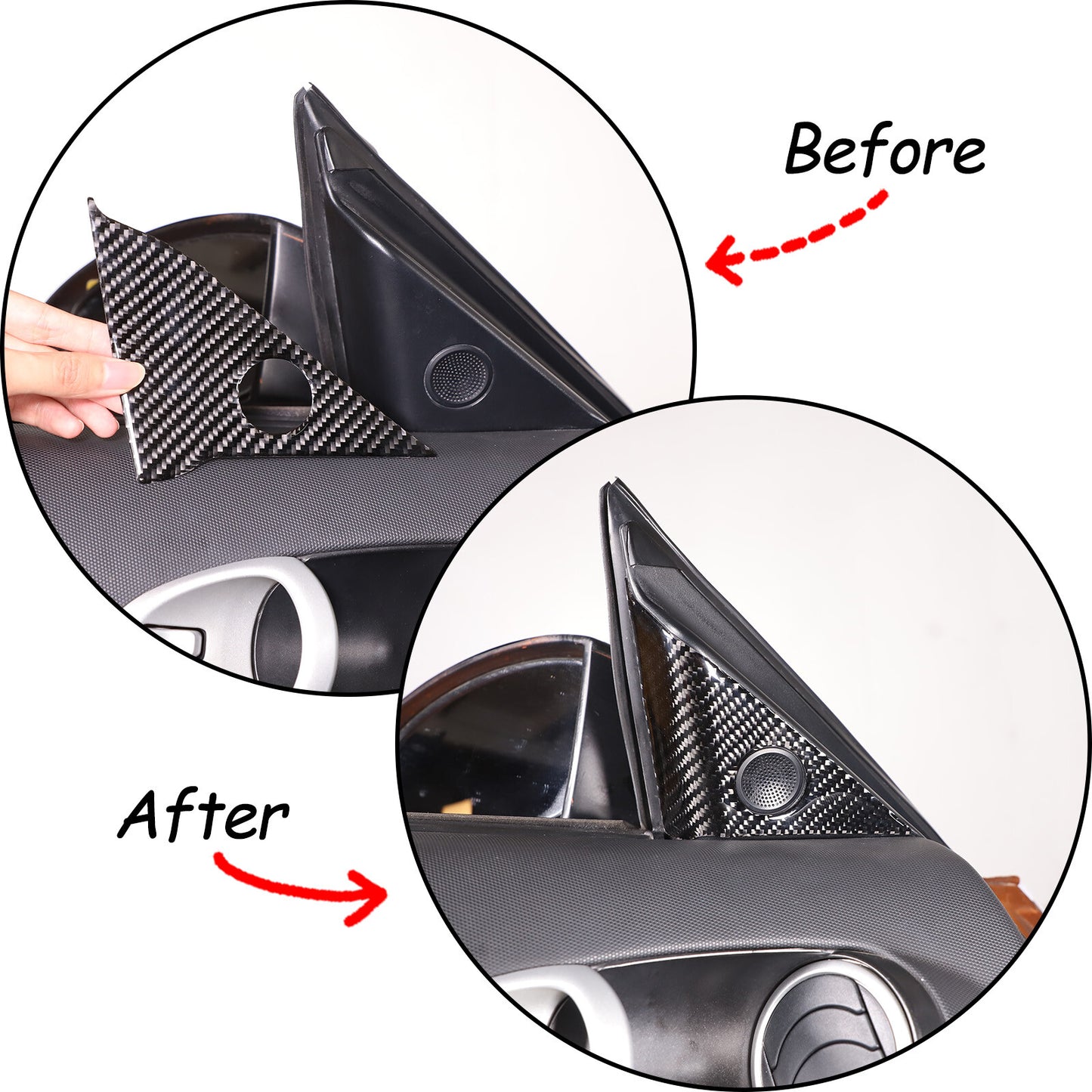 Carbon fiber rearview mirror cap trim for Toyota 86/ for Subaru BRZ 2022-23