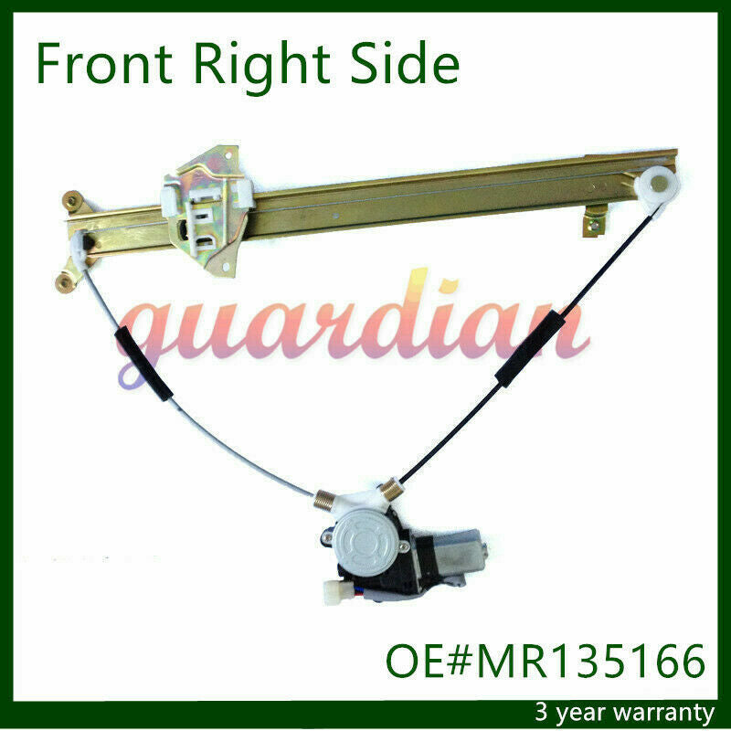Right front passenger power window adjuster with motor MR135166 for Montero