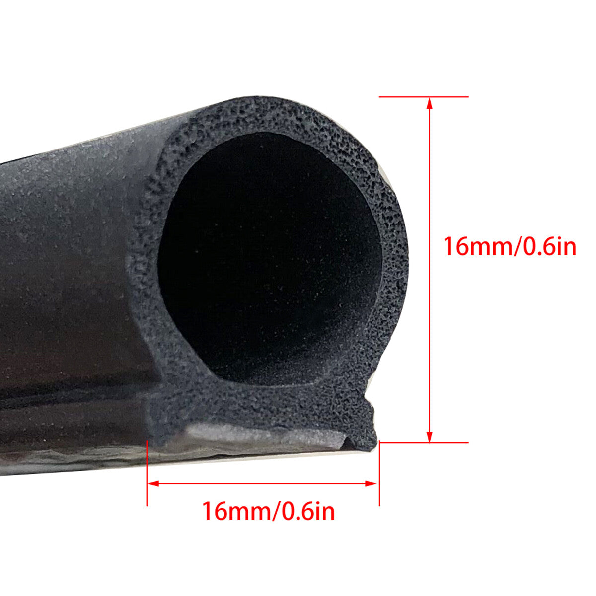 5M D-Shape Auto Car Door Trunk Seal Strip Rubber Weather Strip Edge Accessories