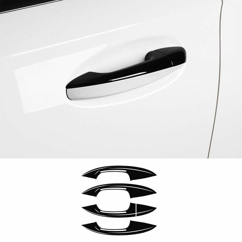 5X for Benz A-Class W177 2019-2022 Glossy Black Outside Door Handle Cover Trim
