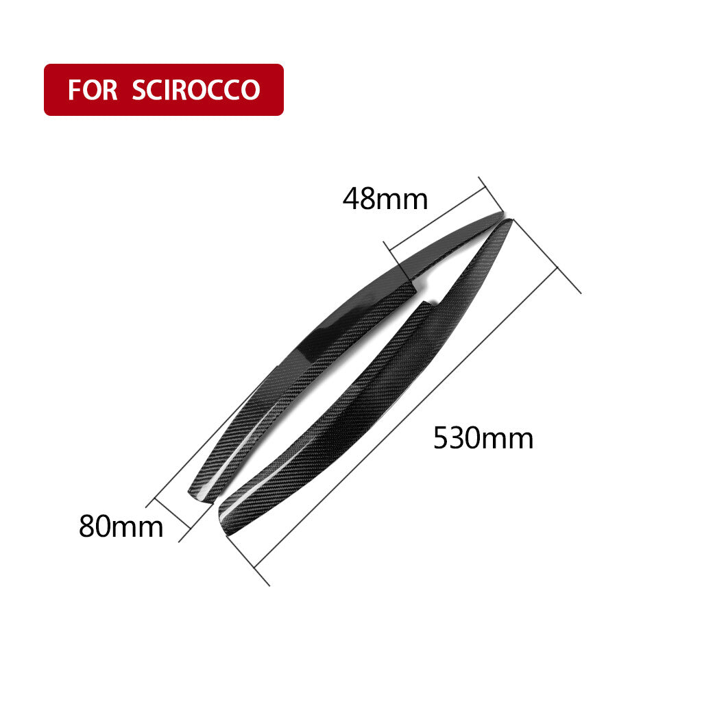Carbon Fiber Headlight Eyelids Eyebrow Trim for Volkswagen for VW Scirocco 2008-2017