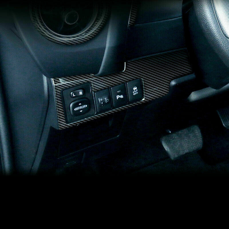 for Toyota for Corolla 2014-2018 Carbon Fiber 1X Headlight Switch Button Panel Trim