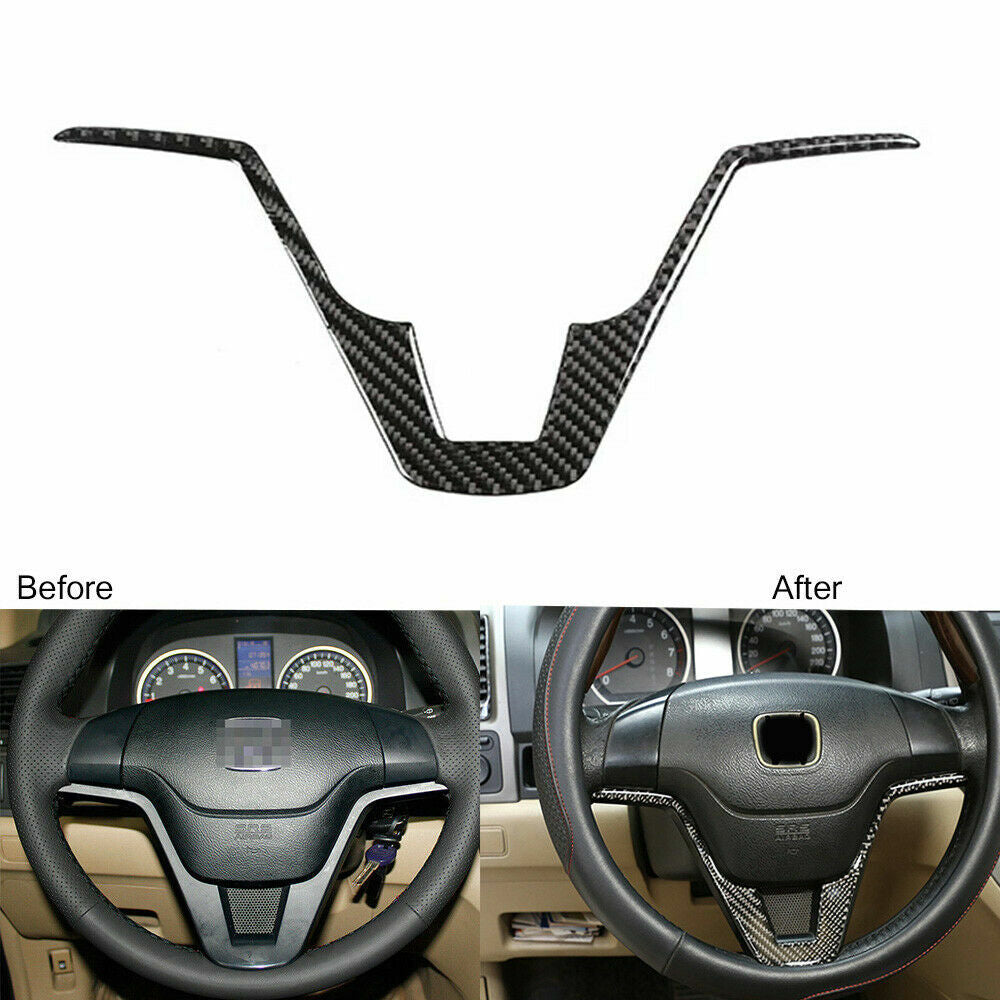 Carbon Fiber Interior Steering Wheel Cover Trim