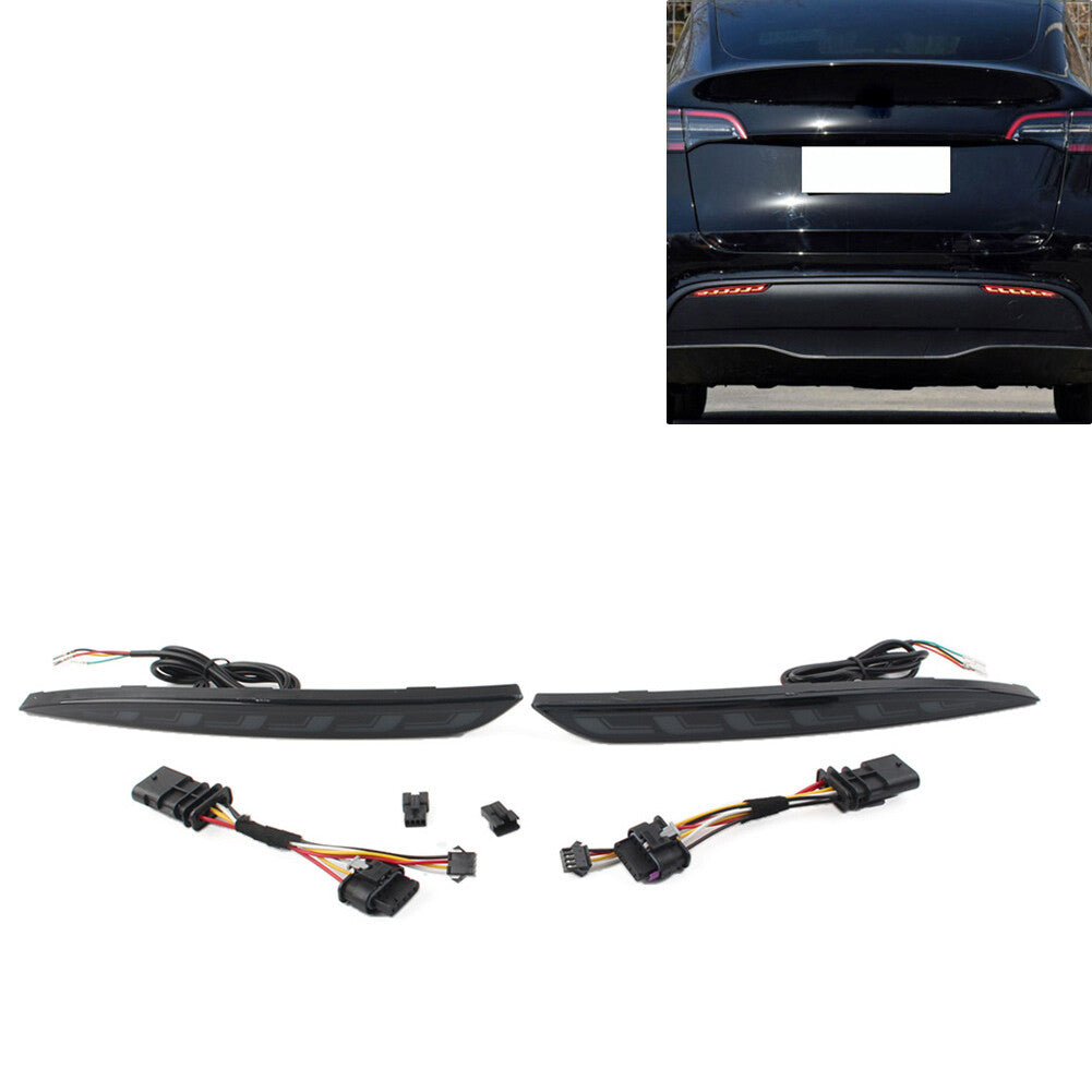 Rear Brake Light Fog Lamp Dynamic Turn Signal Reflector Fit for Tesla for Model Y 20-22