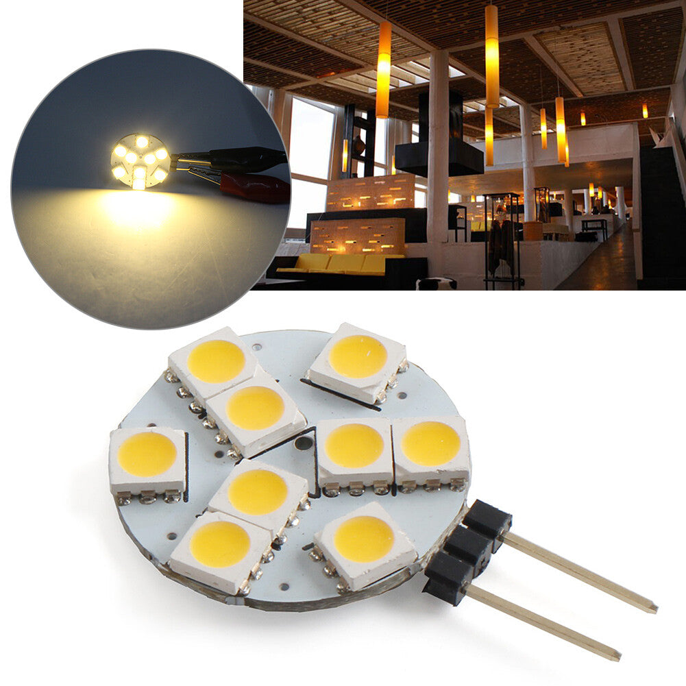 10x Super Bright Warm White Light G4 Socket 5050 SMD 9 LED Fits Car RV Landscape
