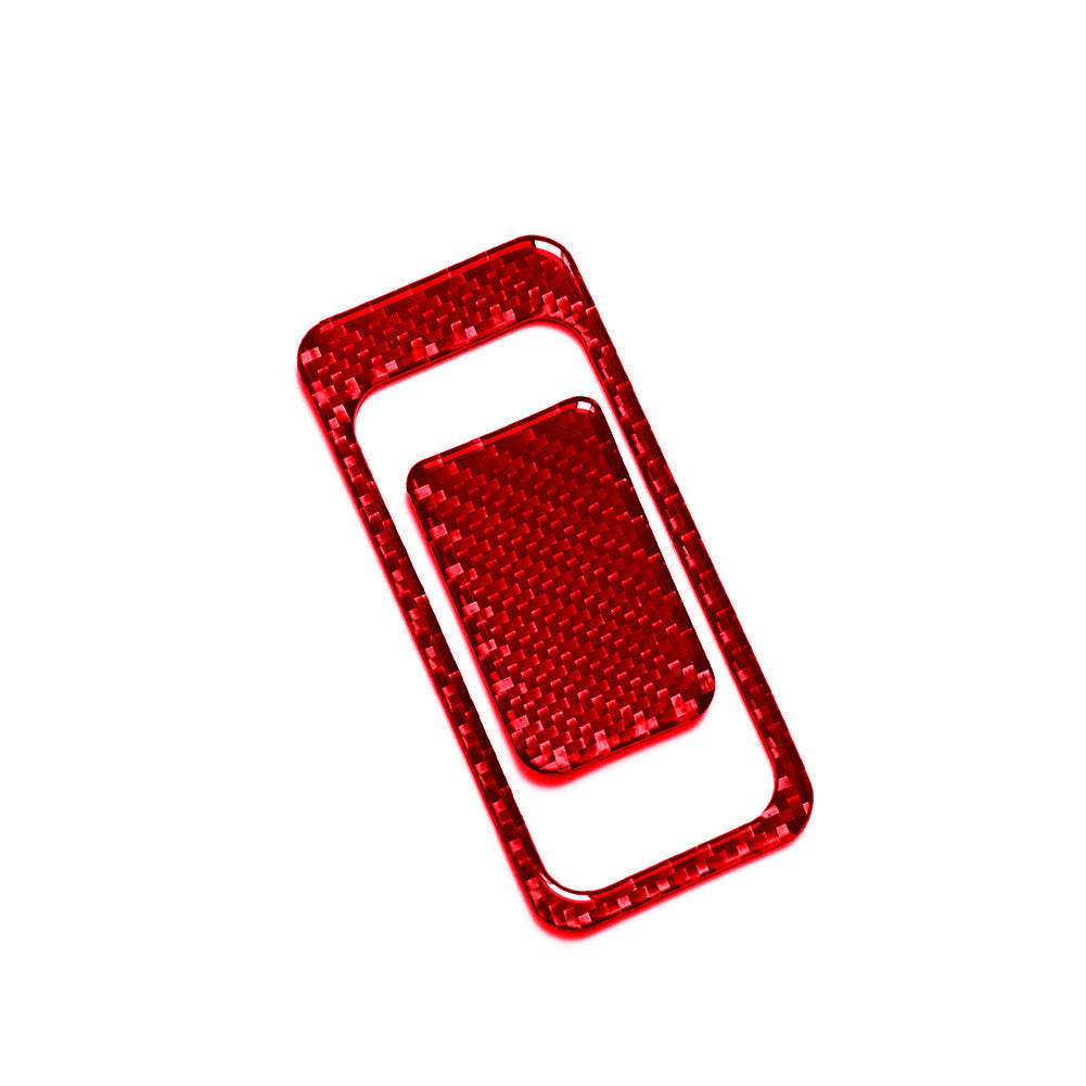 Red Carbon Fiber Interior Glove Box Switch Trim Cover for VW for Golf MK7 2014-2019