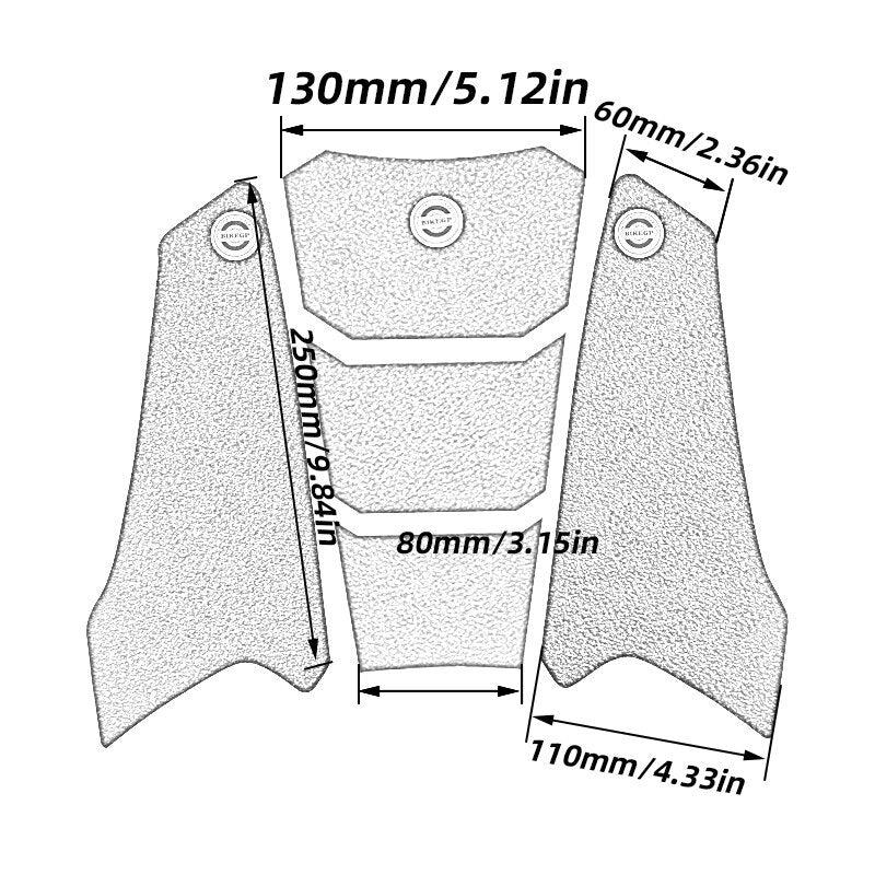 Dirt Bike Anti Slip Protection Stickers Tank Pad for Honda CB650R CBR650R