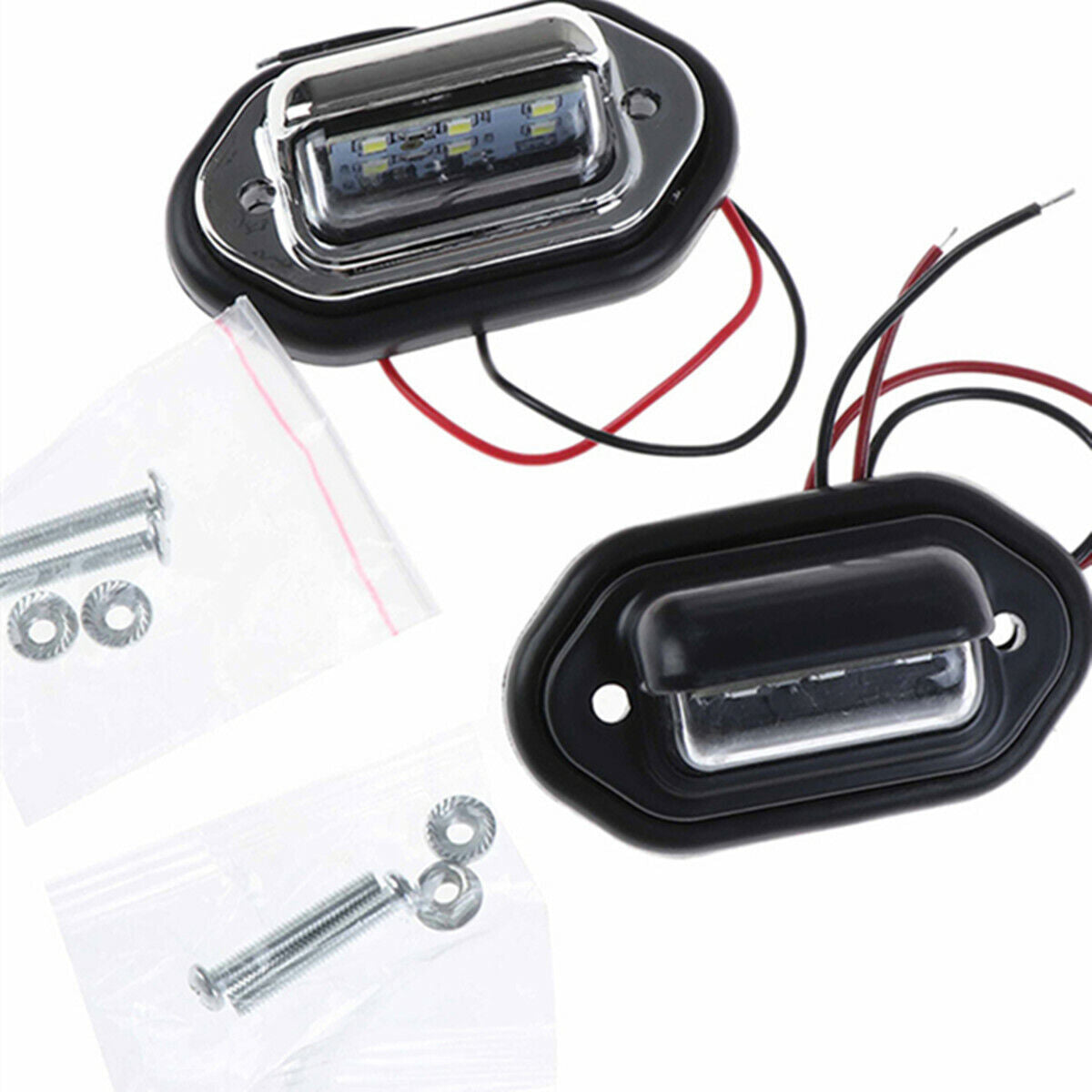 2x 6LED license plate light taillights mounting replacement for truck trailer RV