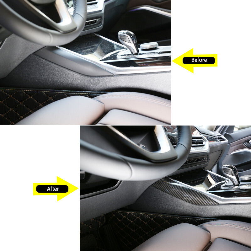 Carbon fiber ABS navigation screen frame trim for Jaguar for F-Type 2013-2018