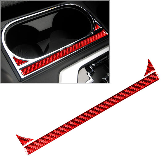 Cup Holder Panel Inner Cover Trim f¨¹r for Toyota Tundra 14¨C21 RHD Kohlefaser rot