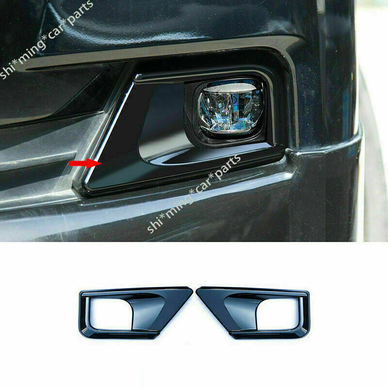 for Toyota for Land Cruiser LC200 2016-2021 Glossy Black Front Fog Light Cover Trims