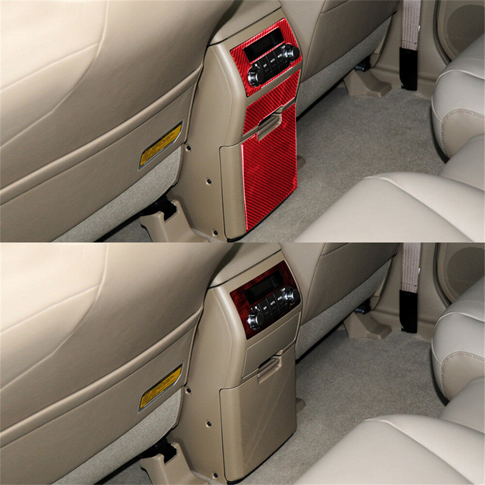 Red Carbon Rear Air Vent Outlet Anti-kick Panel Trim For Toyot@ Highlander 08-13