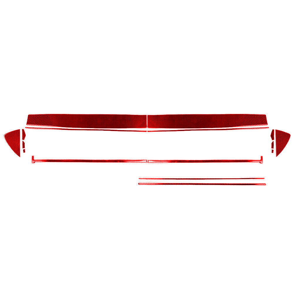 16X Red Carbon Fiber Interior Dashboard Kit Cover Trim for Tesla for Model Y /3 17-22