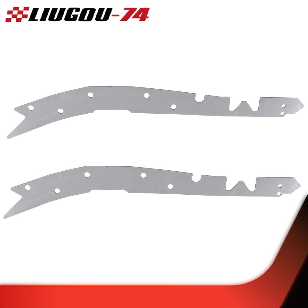 One pair of frame rustproofing and repair plates suitable for 1995-2004 for Toyota Tacoma silver models.