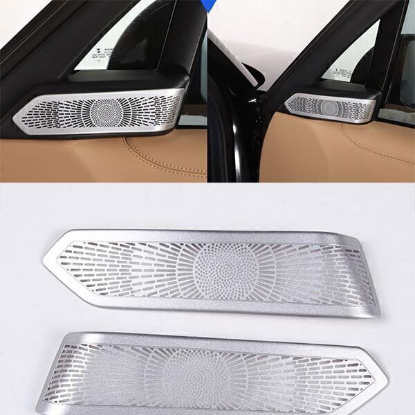 for Range Rover Sport 2023-25 Cover Trim A Pillar Speaker Sound Silver Steel 2X