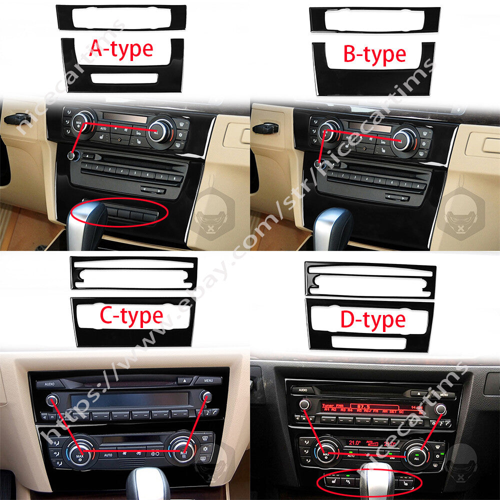 for BMW 3 Series E90 E92 2005-12 Black Console Air Conditioner AC CD Panel Trim