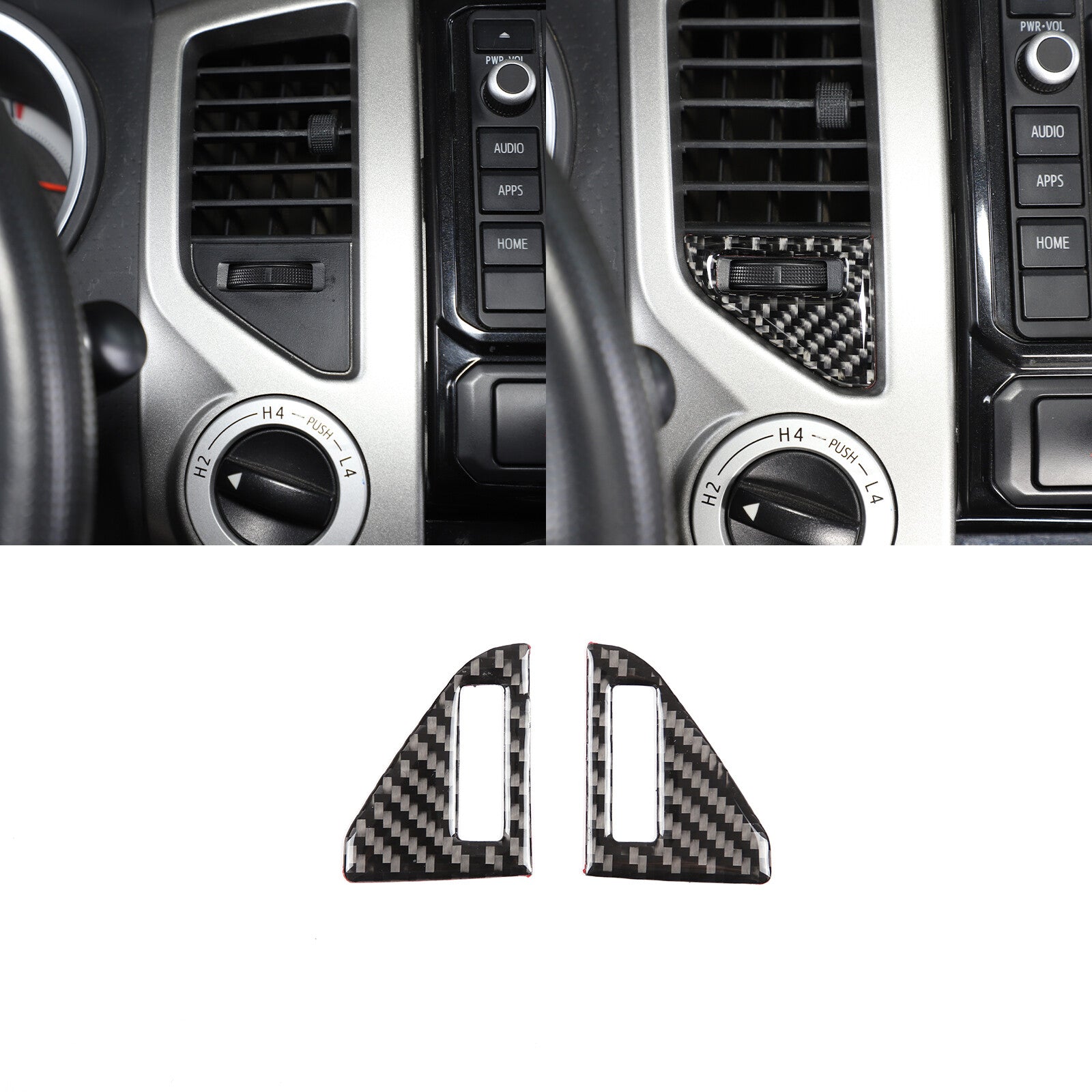 ABS carbon fiber interior door kick guard cover trim for Corvette C8 20-24