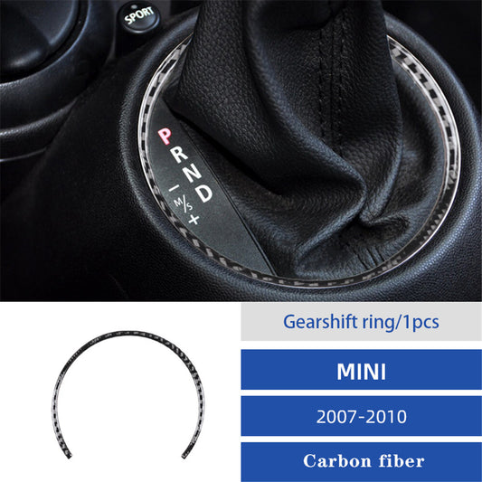 Carbon Fiber Gear Shift Console Control Decor Trim Cover for MINI Cooper 2007-11