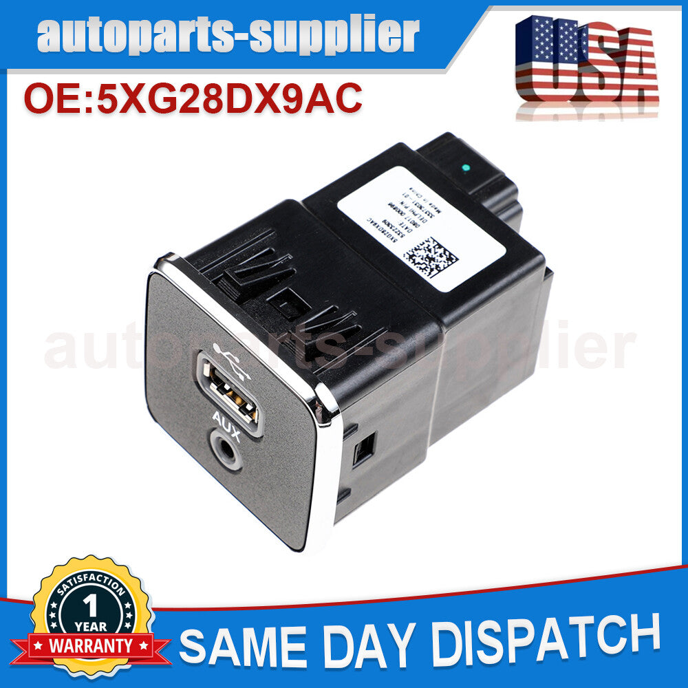 Compatible with 2017-2021 for Jeep Cherokee Compass Charging Port USB AUX 5XG28DX9AC