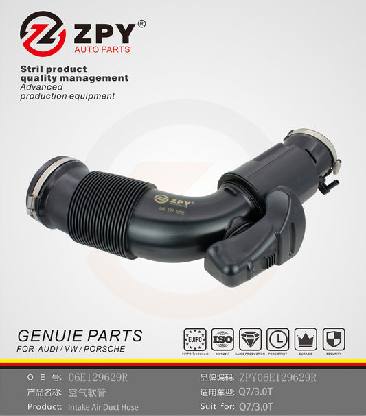 ZPY for Audi for Audi Q7 3.0L V6 2011-2015 New Engine Air Intake Hose 06E 129 629 R