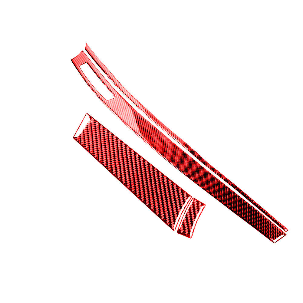 4x Red Carbon FiberDashboard Panel Cover Trim for Mitsubishi Lancer 2008-2015