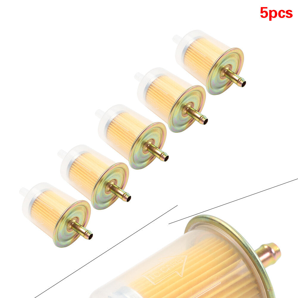5Pcs 3/8 Fuel Filter Industrial Universal Motorcycle Inline Gas Fuel Line