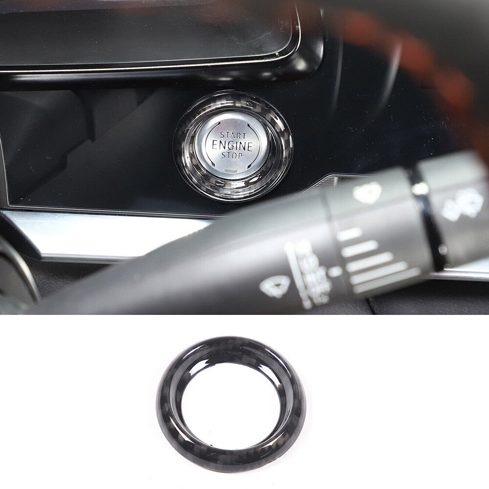 Carbon Fiber ABS Engine Start Stop Button Trim for Chevrolet for Corvette C8 2020-24