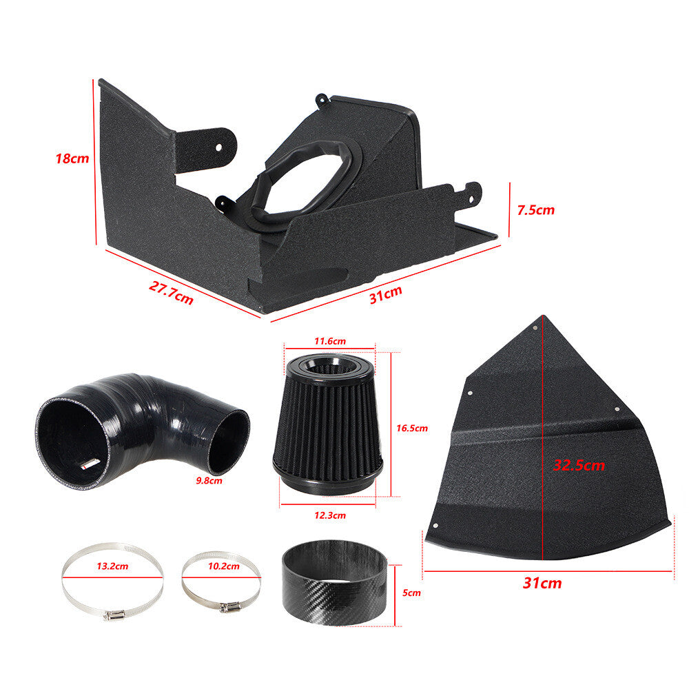 Black Cold Air Intake Kit for BMW 320I 330I G20 G21 2019-2022 Aluminum Alloy