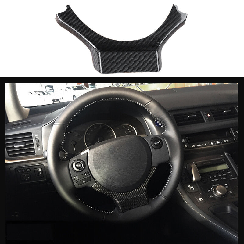 Carbon fiber style steering wheel trim for 2014-2018 for Lexus IS RC NX