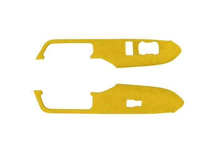 for Ford for Mustang 2015-2022 Dark Yellow Suede Window Lock Lift Panel Trim Frame