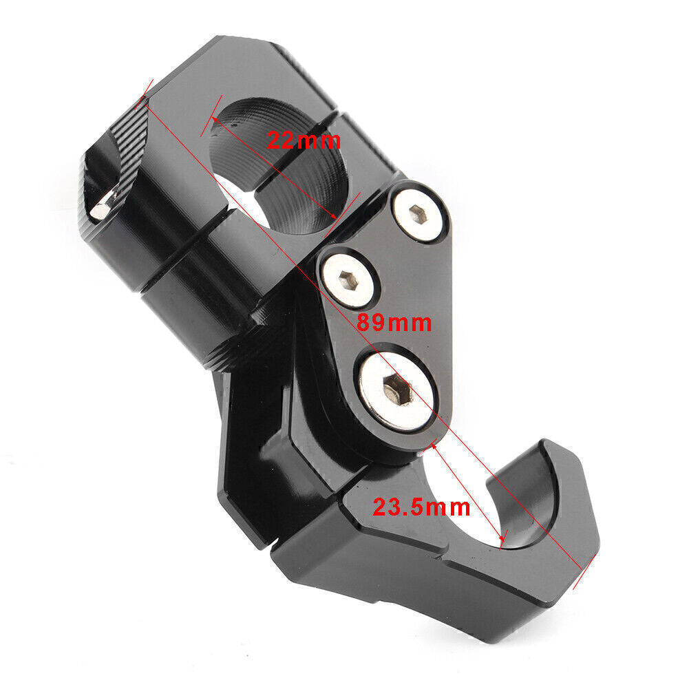 22MM 7/8 CNC Scooter Handlebar Hook Helmet Luggage Bag Carry Hanger Black UK