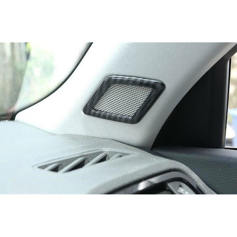 for Audi Q3 2019-2024 Carbon Fiber Front Window A Pillar Post Speaker Cover Trim
