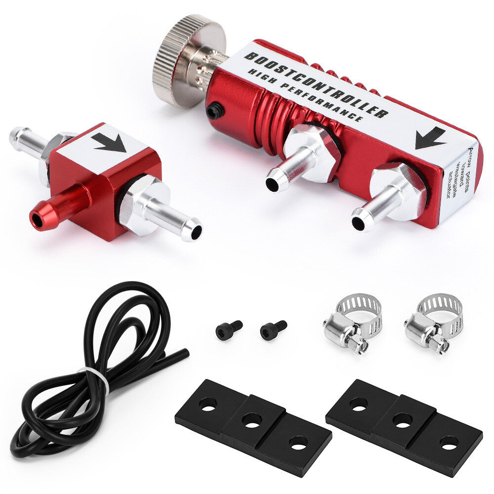 Universal Adjustable Racing Turbo Manual Acceleration Bypass Controller Kit 30PSI Red