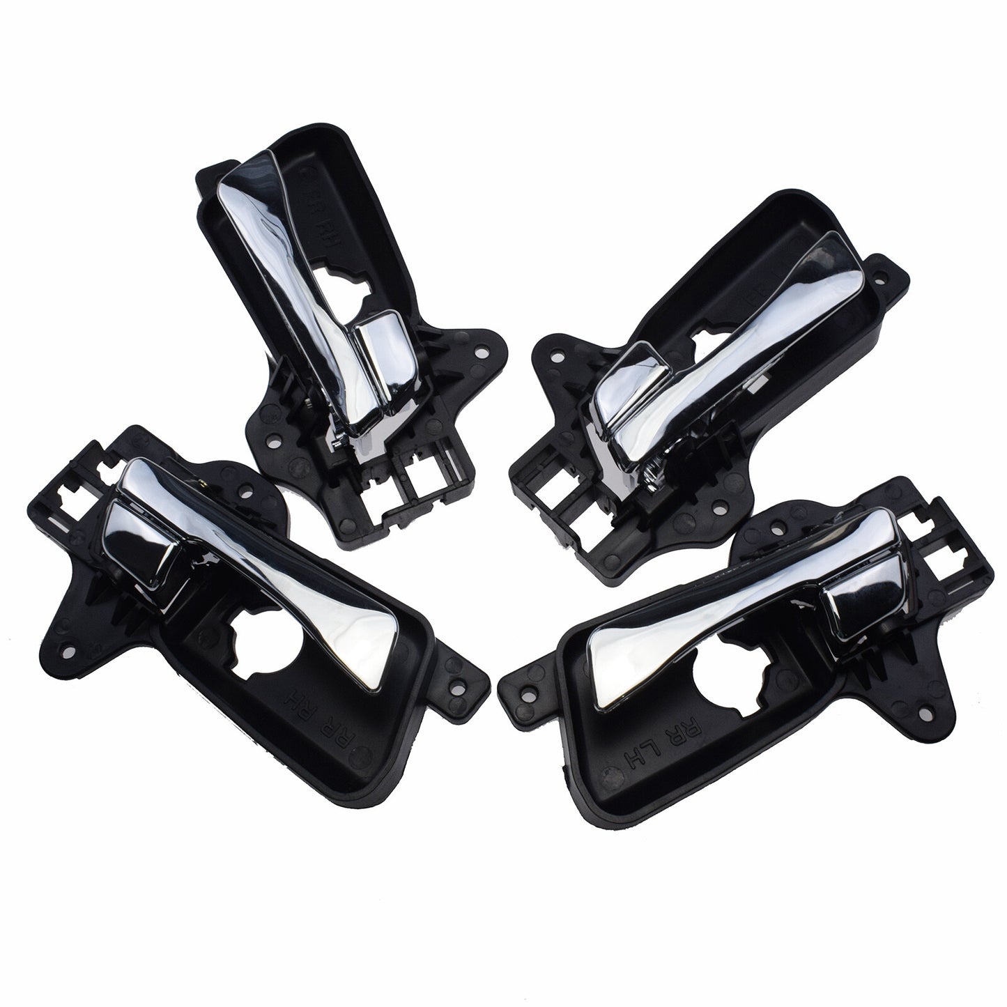 4X Front Rear Left  Right Inside Chrome Door Handle for 2009-12 for Hyundai for Elantra