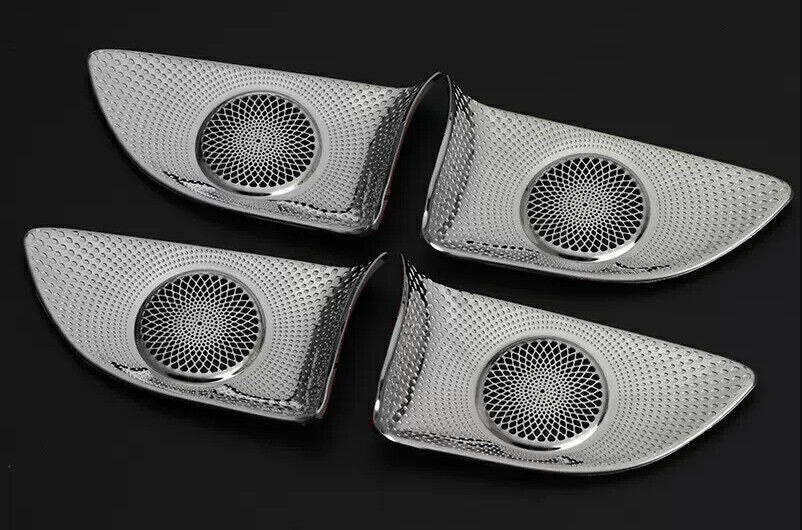 Silver Inner Door Bowl Cup Speaker Sound Cover Trim for Lexus NX 300h 200t 15-21
