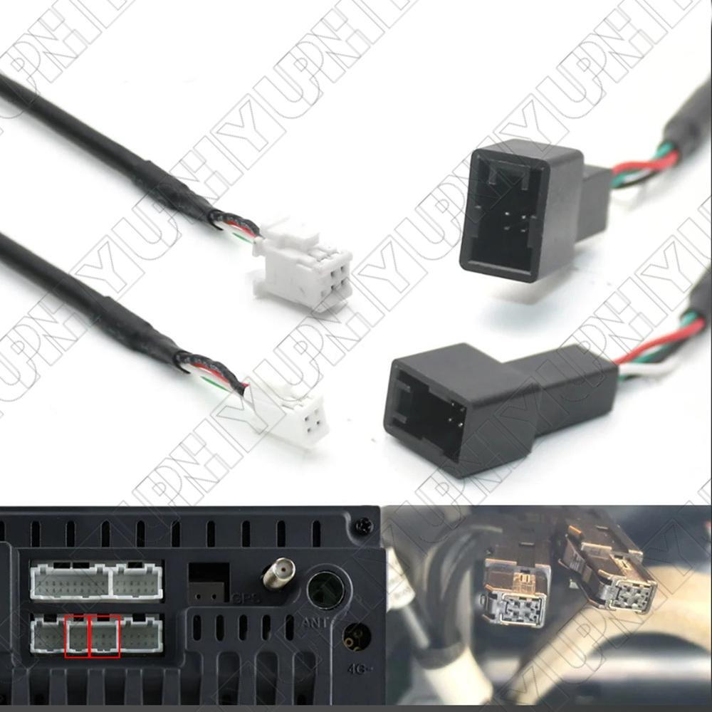 4Pin+6Pin Conversion Cable Adapter for Mitsubishi for Pajero ASX 2018 Android Stereo