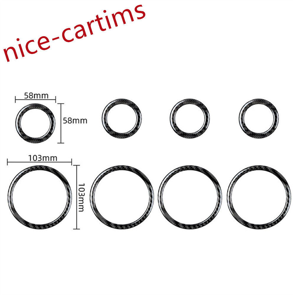 8¡ÁCarbon Fiber Interior Door Speaker Ring Cover For LR for Range Rover Sport 2014-17