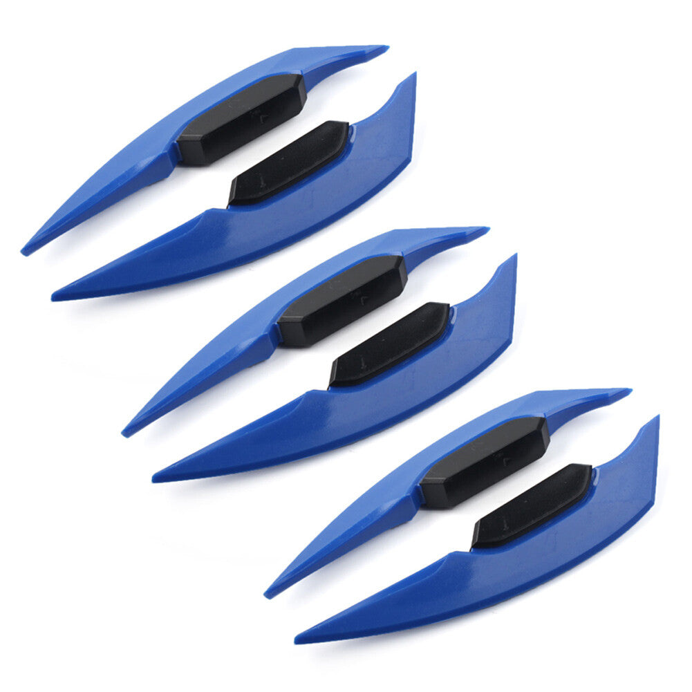 6¢ªVerkleidung Winglets Seitenspoiler Deflektor Air Wing Kit Motor Universal Blau
