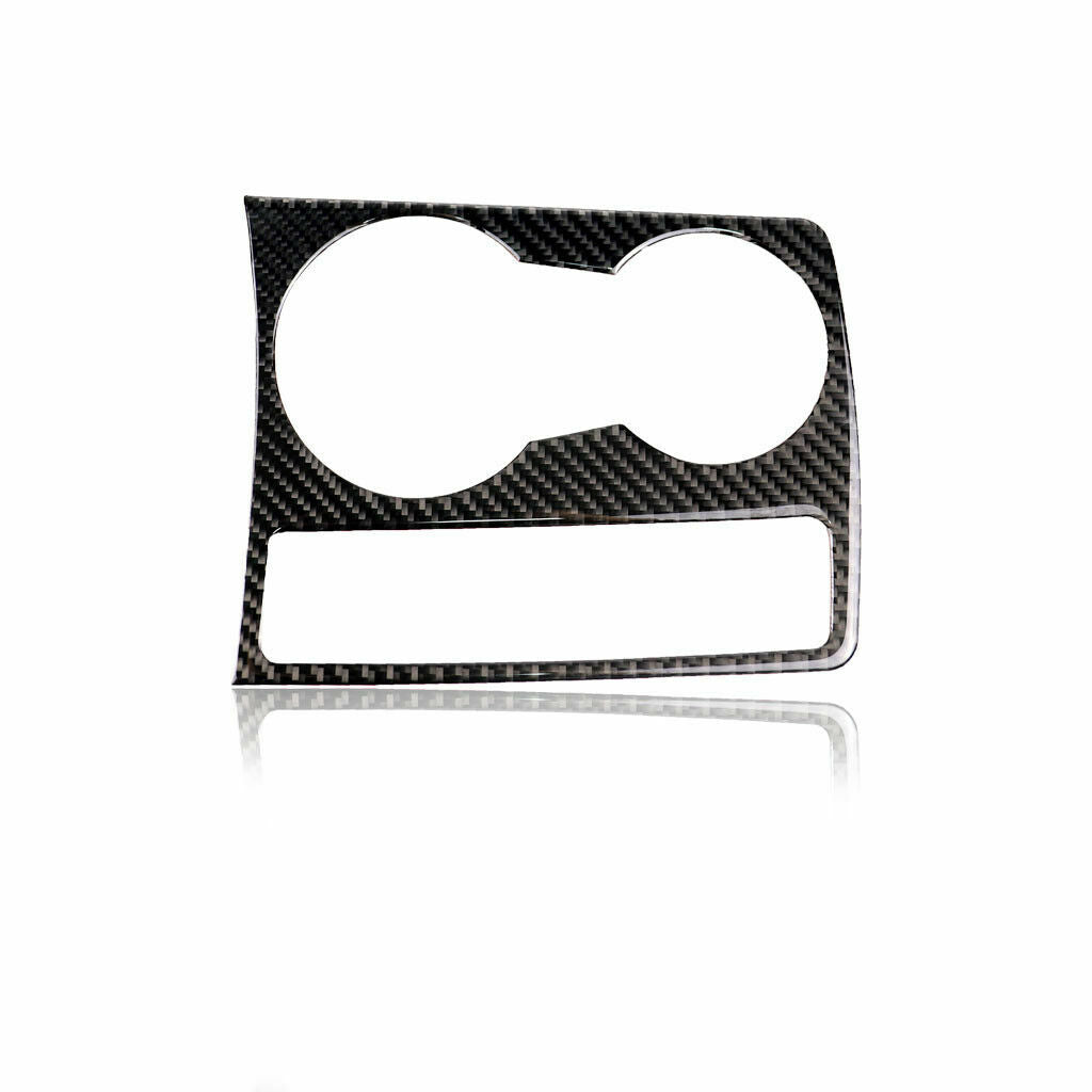 Carbon Fiber Interior Water Cup Holder Panel Cover Fit for Audi for A4 2009-2015