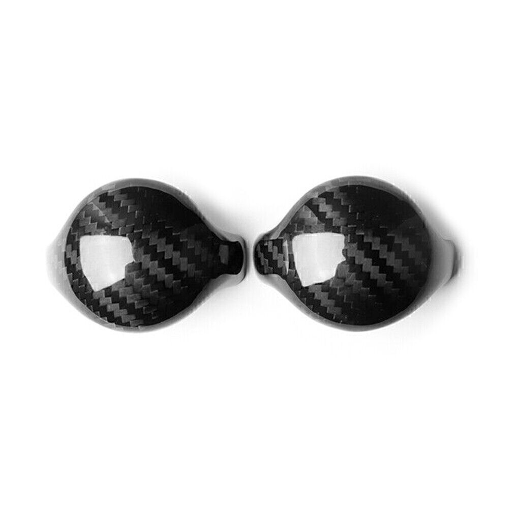 Carbon Fiber Car Interior Gear Shift Knob Trim Cover for Ford for Mustang 2015-2019