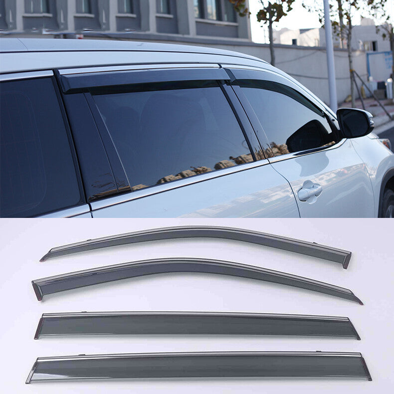 for Hyundai Palisade 2020-2024 Steel Chrome Window Visor Shades Sun Rain Guard