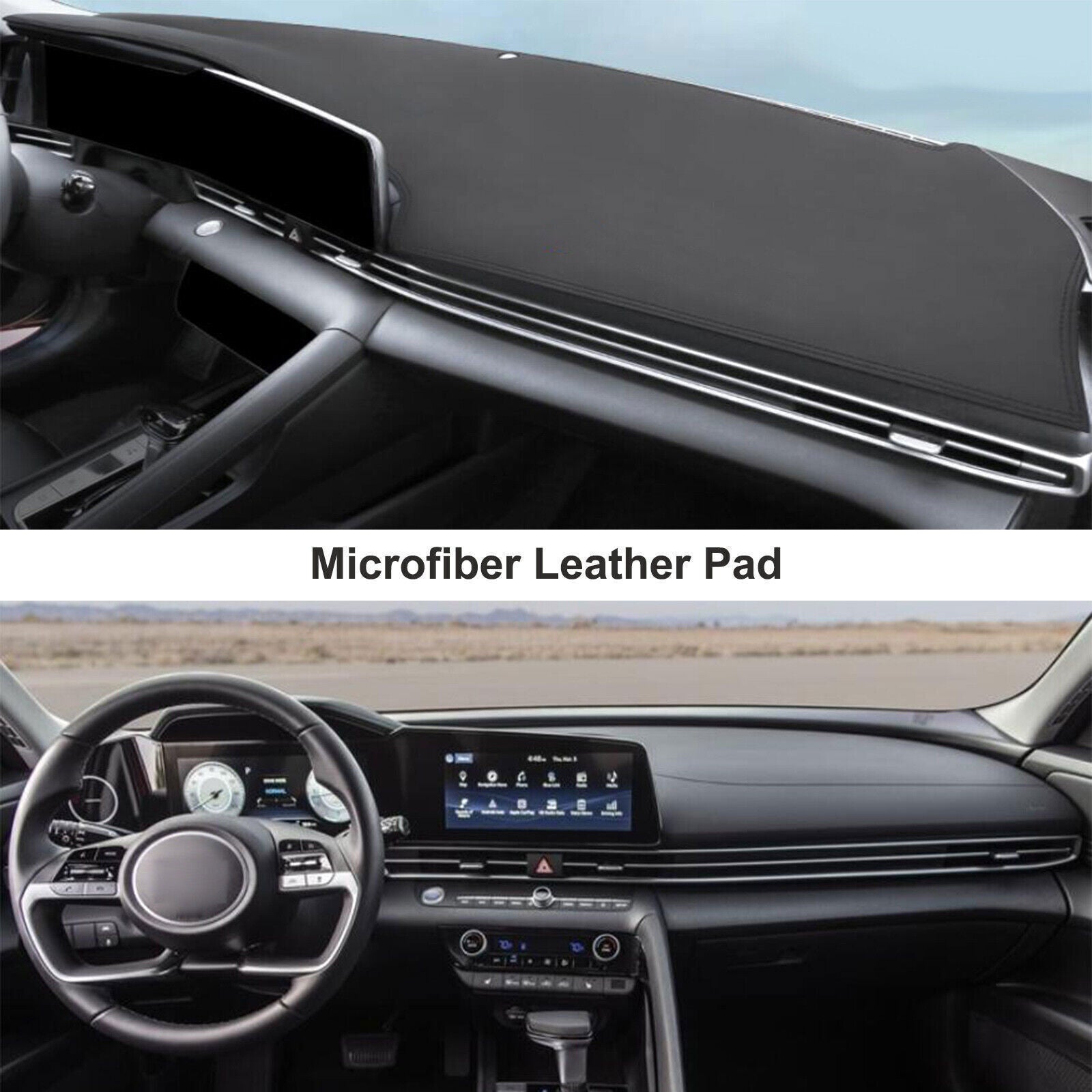 1X PU leather Dashboard Dash Mat Non-slip DashMat Pad for Hyundai for Elantra 2021+