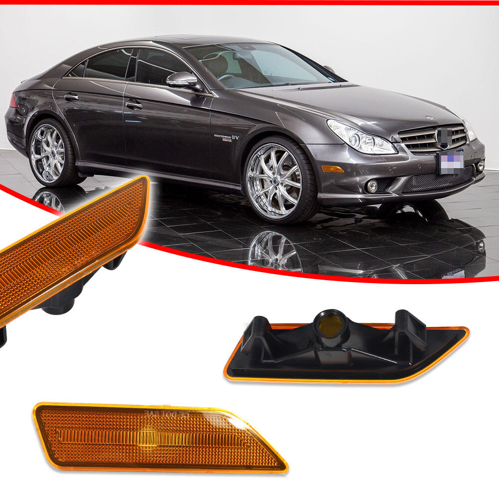 Applicable to 2011 for Mercedes-Benz W219 CLS500 CLS550 Amber Front Side Marker Lights (Lenes)