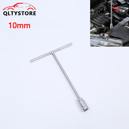 1Pc 10mm Metric T-Handle T Handle 45Steel Socket Wrench Tool For Car Motorcycle